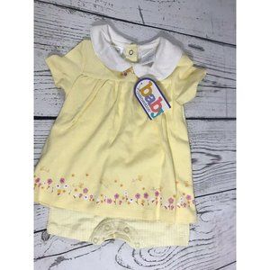 Baby Connection Girls Yellow bc romper 12 Mos.